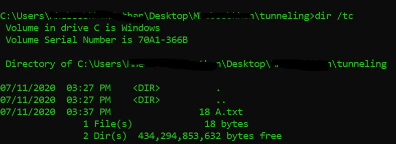 A.txt create on 3:37