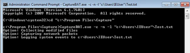 CaptureBAT configuration