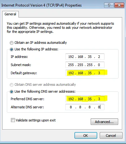 Victim machine configuration